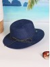 Wide Brim Summer Hat W/ Decorative Beads and Bow